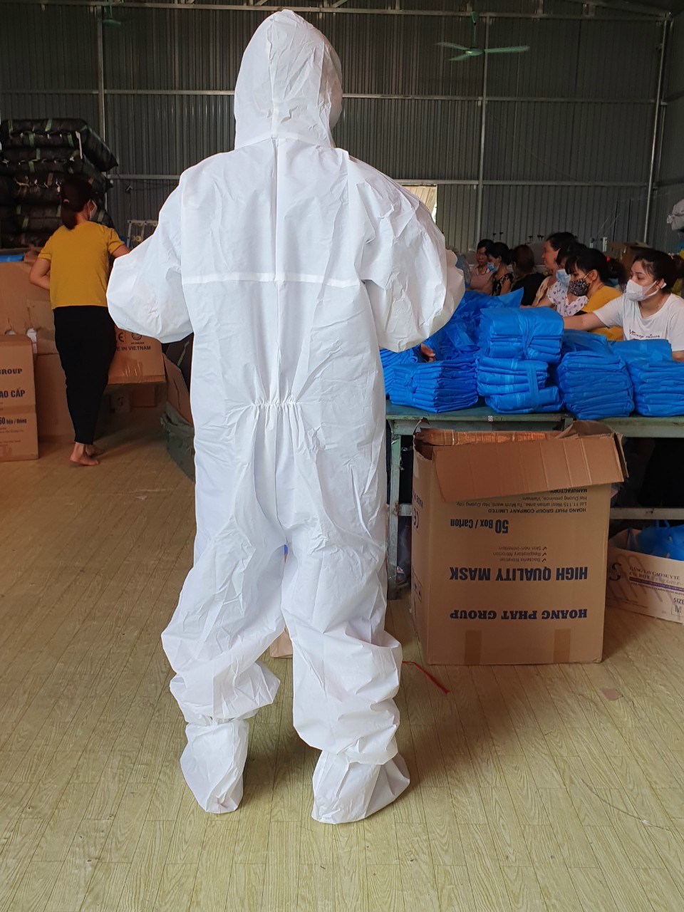 Bộ quần áo phòng dịch, bộ phòng hộ  Phú Quý cấp độ 2