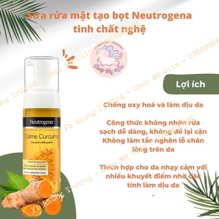Sữa Rửa Mặt Tạo Bọt Tinh Chất Nghệ Neutrogena Calme Curcuma 150ml