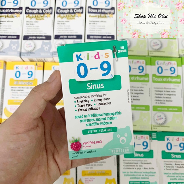 Tinh chất trị cúm, xoang cho bé – Kid 0-9 Sinus xanh lá