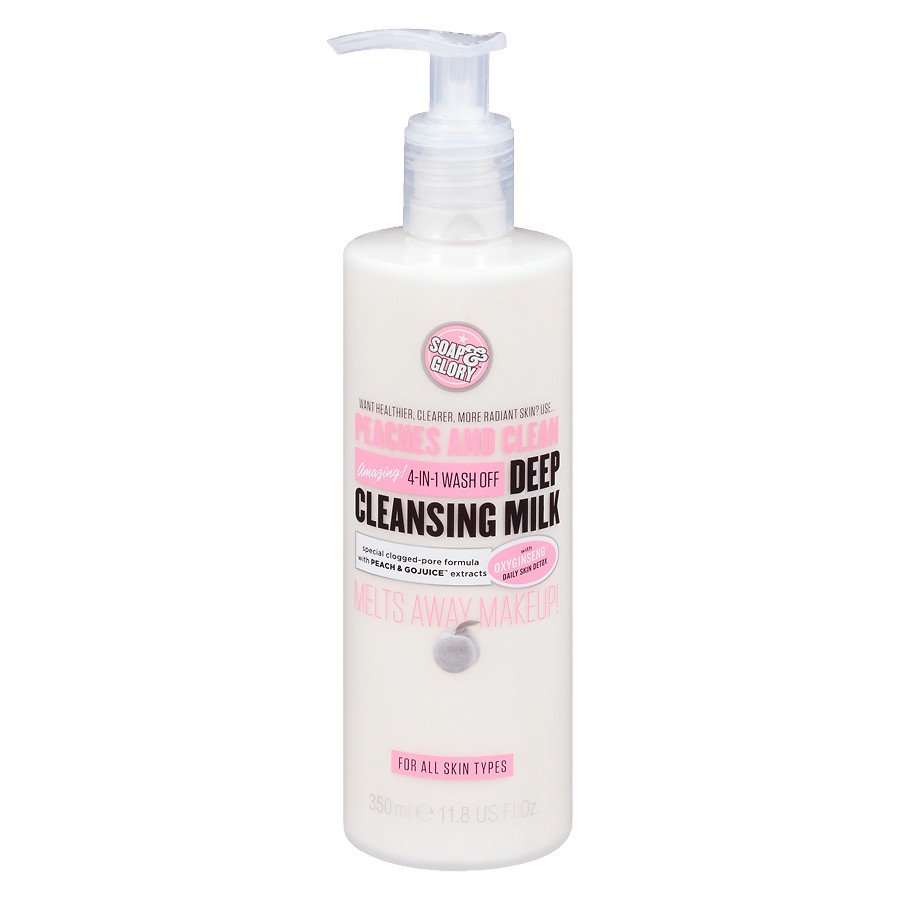 Sữa rửa mặt Soap and Glory Peaches & Clean 4 in 1 Wash off Deep Cleansing Milk