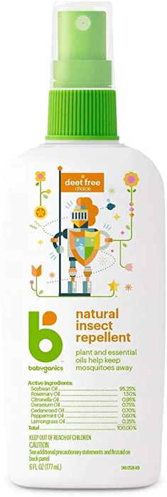 Xịt Babyganics chống muỗi, côn trùng cho bé natural insect repellent spray 59ml