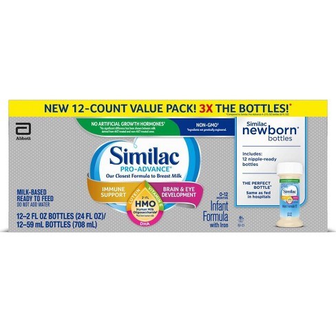 Sữa nước Similac Pro – Advance HMO Non – GMO Infant Formula 59ml của Mỹ (LỐC 12 CHAI)
