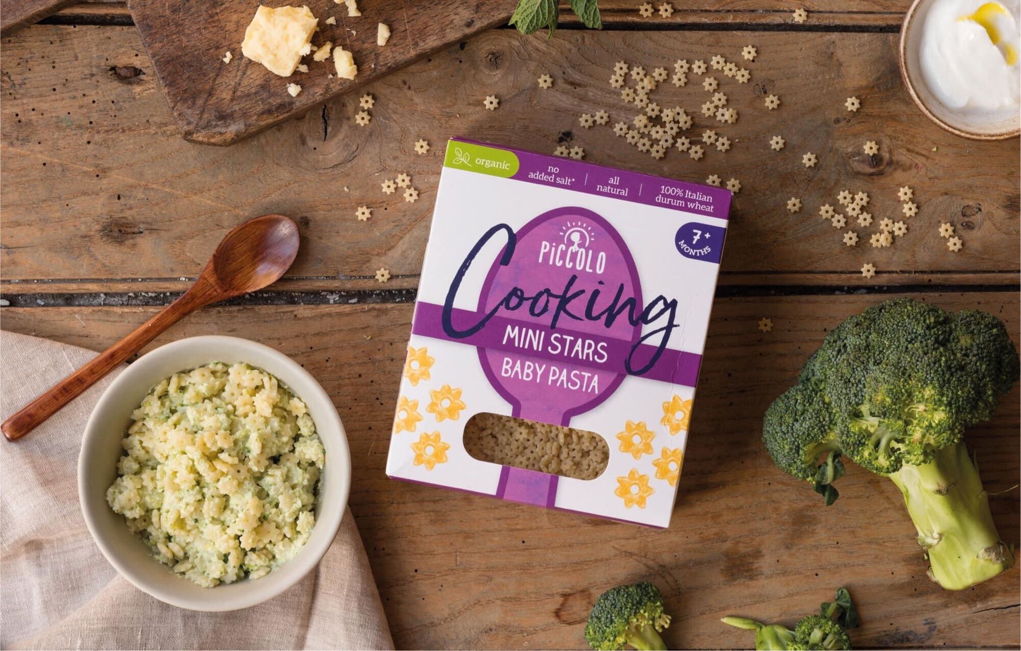 Nui hữu cơ ăn dặm PICCOLO cho bé từ 7, 10 tháng tuổi