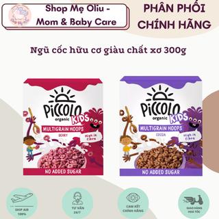 Ngũ cốc hữu cơ cho bé, ăn nhẹ, ăn sáng Piccolo Multigrain hoops 300g