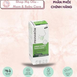 Xịt họng thảo dược hữu cơ, dịu, viêm họng Pranarom 15ml