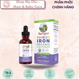 Sắt dạng nước hữu cơ Mary Ruth's cho bé từ 1 - 3 tuổi 60ml