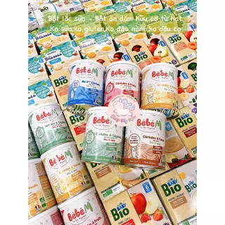Bột lắc sữa Bebe M - ăn dặm hữu cơ,ko chứa sữa thích hợp cho bé dị ứng đạm bò, từ 6 tháng LA MANDORLE 400g