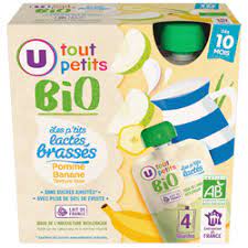 Sữa chua hữu cơ Super U dạng túi cho bé từ 10 tháng