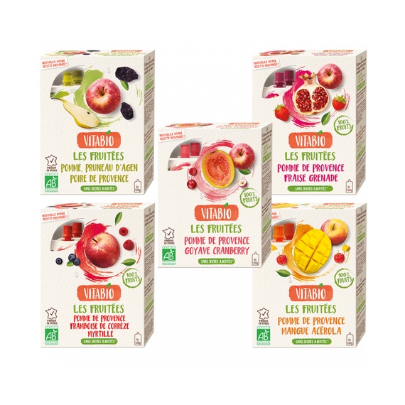 Trái cây nghiền hữu cơ Vitabio cho bé từ 6 tháng tuổi