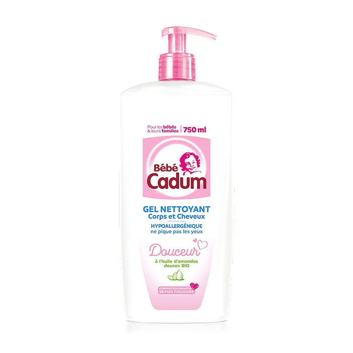Sữa tắm gội toàn thân Bébé Cadum hữu cơ hạnh nhân cho bé 750ml