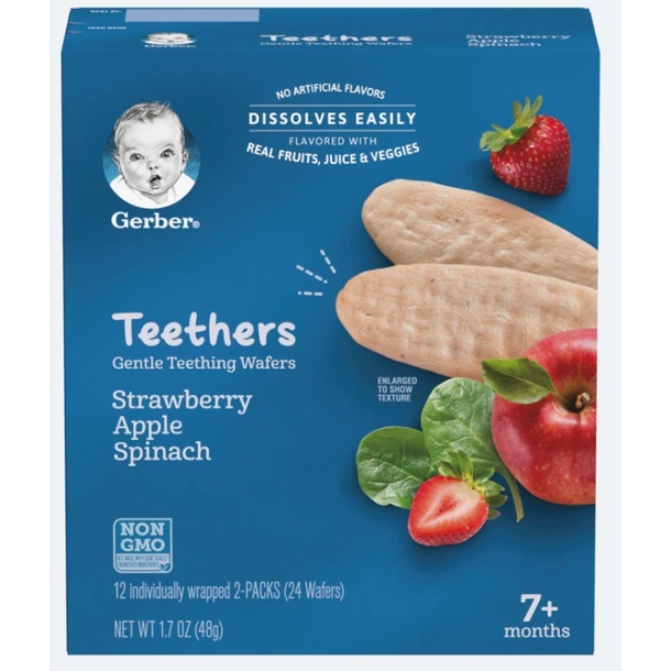 Bánh gạo trái cây hữu cơ Gerber Snack cho bé tù 7 tháng tuổi