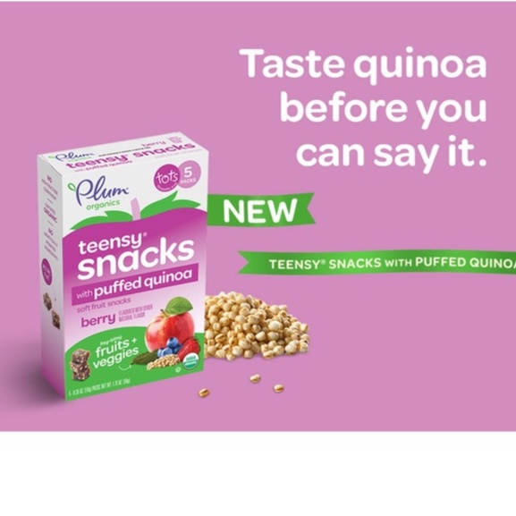 Trái cây sấy dẻo hữu cơ Plum Organics mix hạt Quinoa cho bé
