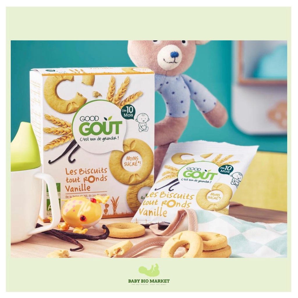 Bánh quy tròn hữu cơ Good Gout cho bé từ 10 tháng
