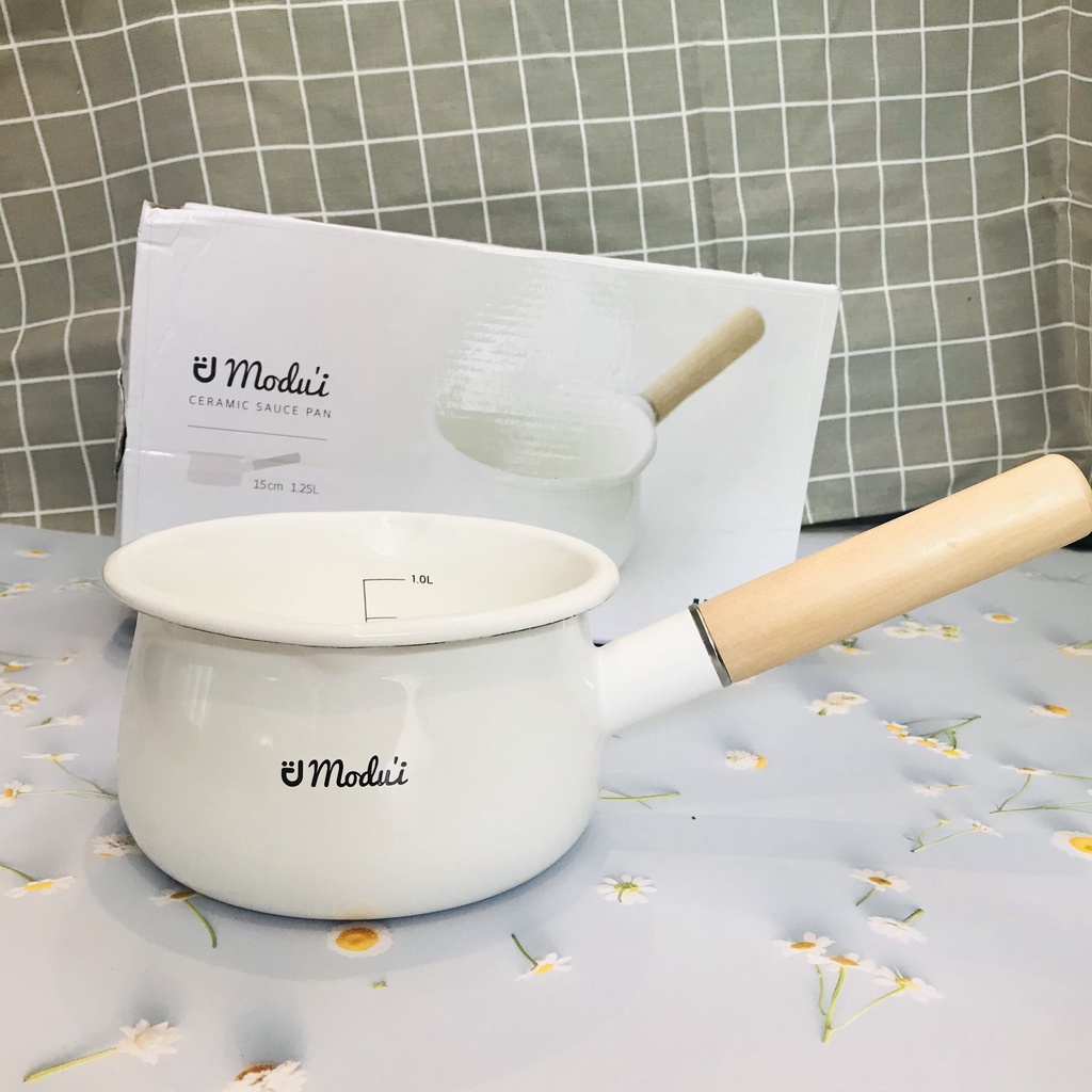 Nồi Sứ Modui Nấu Cháo, Nấu Bột Ăn dặm - Nồi Nấu Bột Hàn Quốc