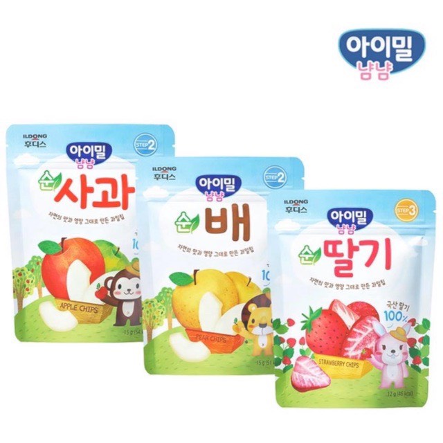 Trái cây sấy lạnh Ildong cho bé từ 7 tháng tuổi
