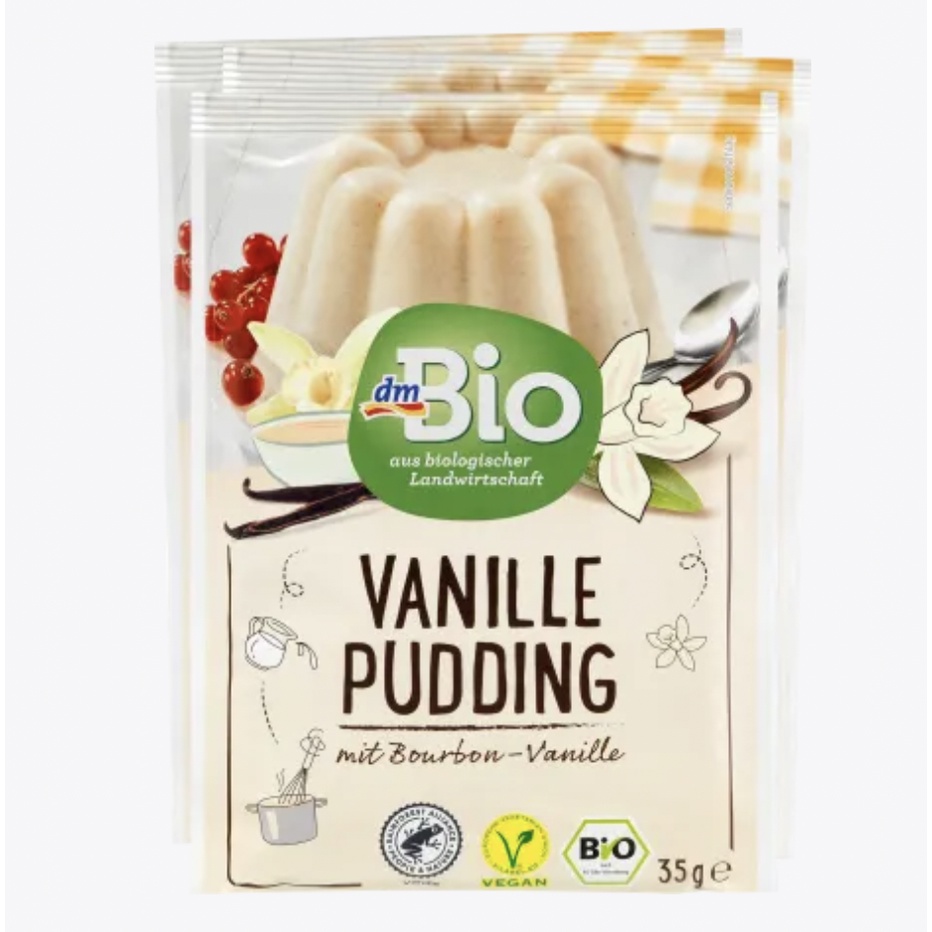 Bột làm bánh pudding vị vani/socola hữu cơ Dmbio 35gram