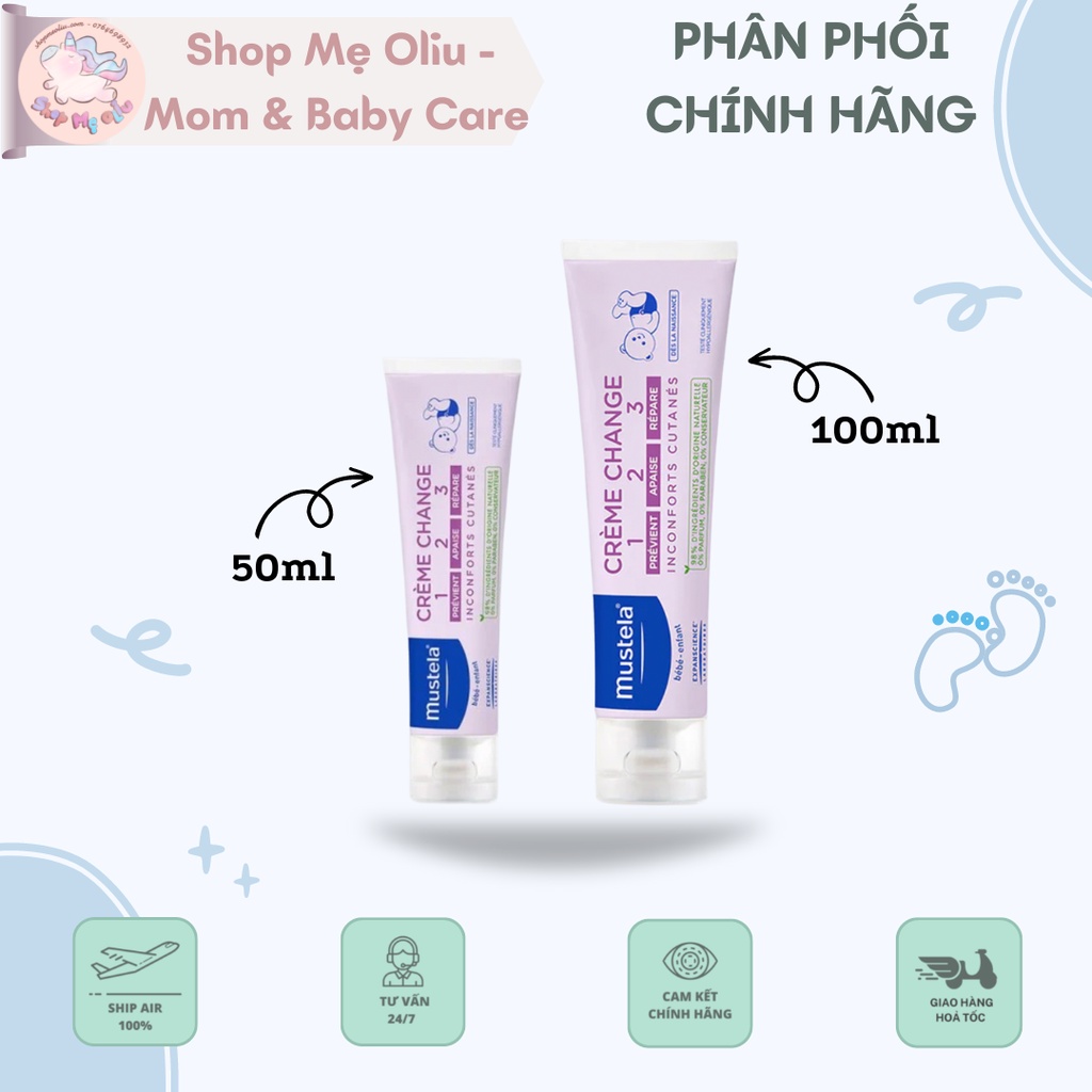 Kem Làm Dịu và Ngăn Ngừa Hăm Tã Cho Trẻ Sơ Sinh & Em Bé Mustela 50ml