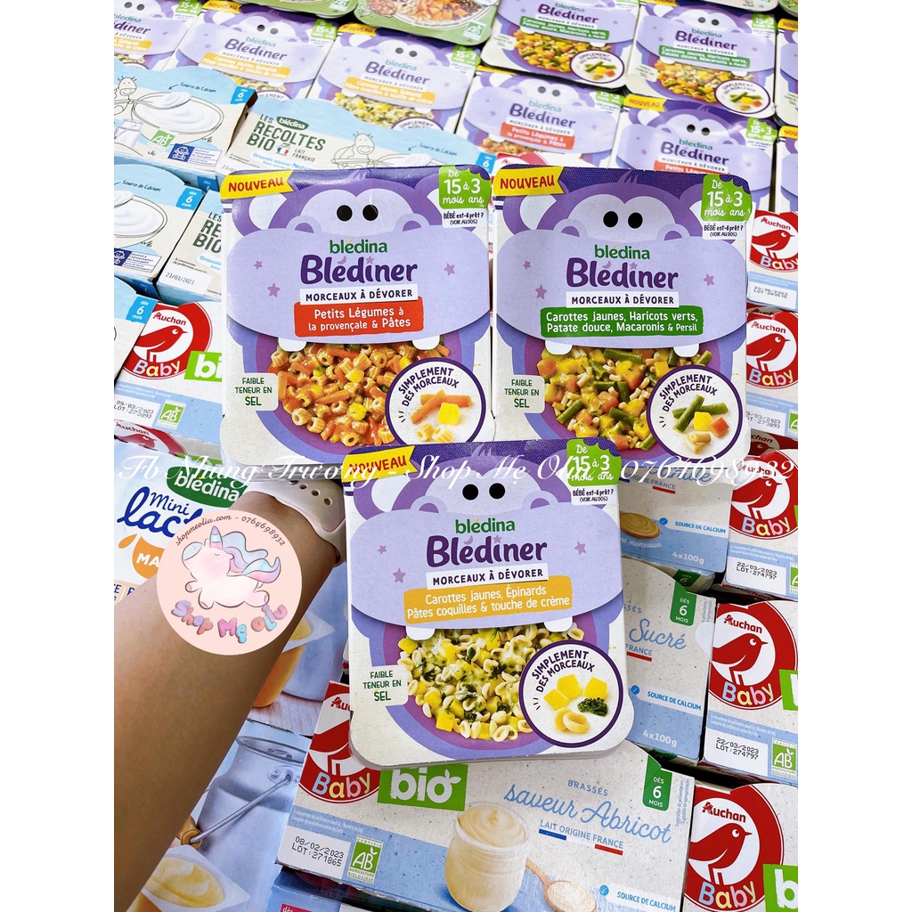 Hủ ăn dặm Nui/Mì Bledina bữa tối cho bé 15m-3 tuổi 200gram