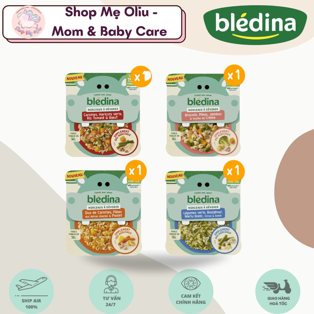Hủ ăn dặm Bledina Morceaux à dévorer cho bé 15m - 3 tuổi