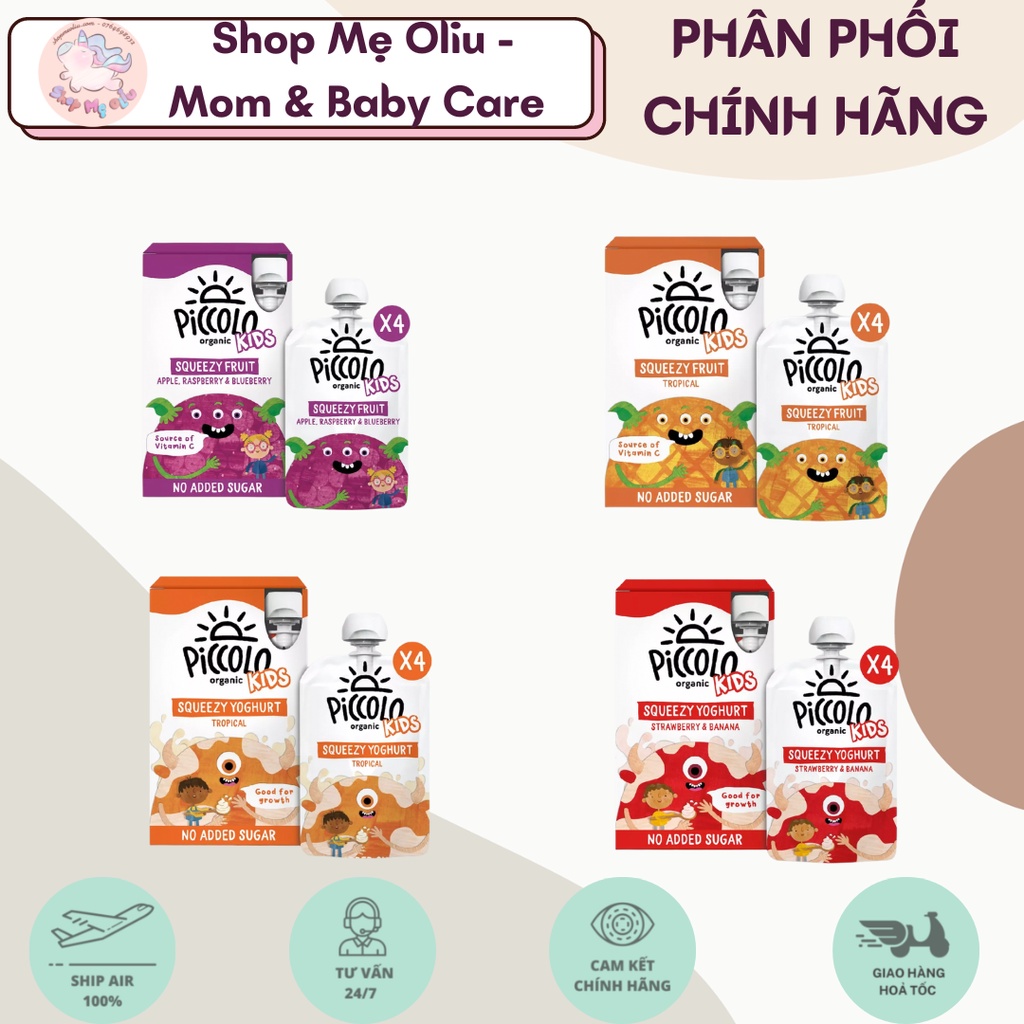 Sữa chua hữu cơ Piccolo mix trái cây 4x100g