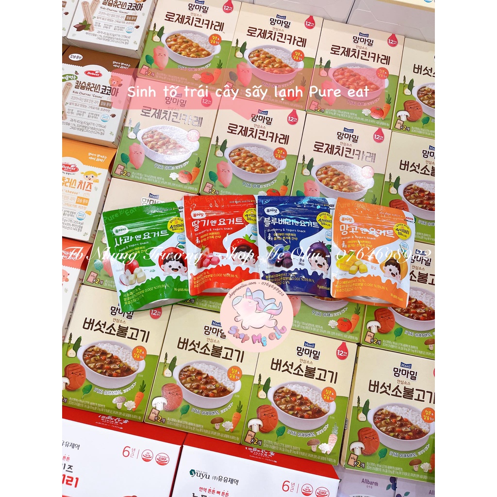 Sữa chua trái cây sấy khô Naebro cho bé từ 12 tháng 16g