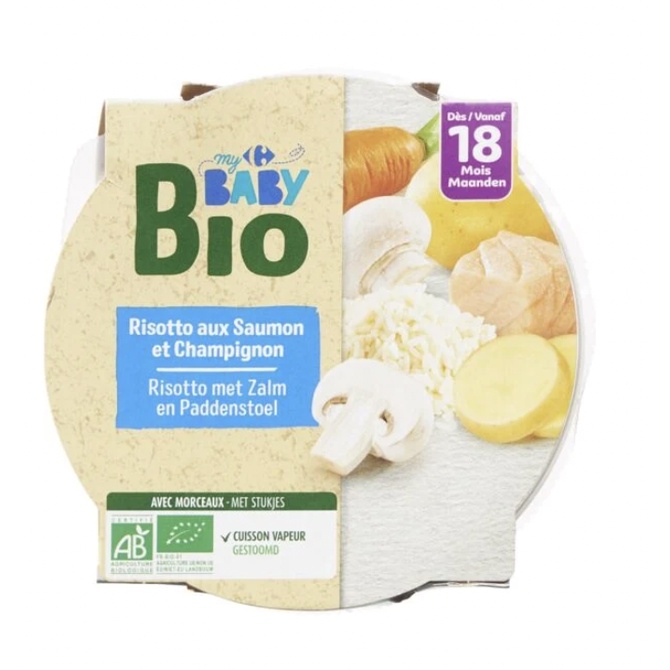 Hủ ăn dặm hữu cơ - bữa chính Carrefour cho bé từ 18 tháng 260g