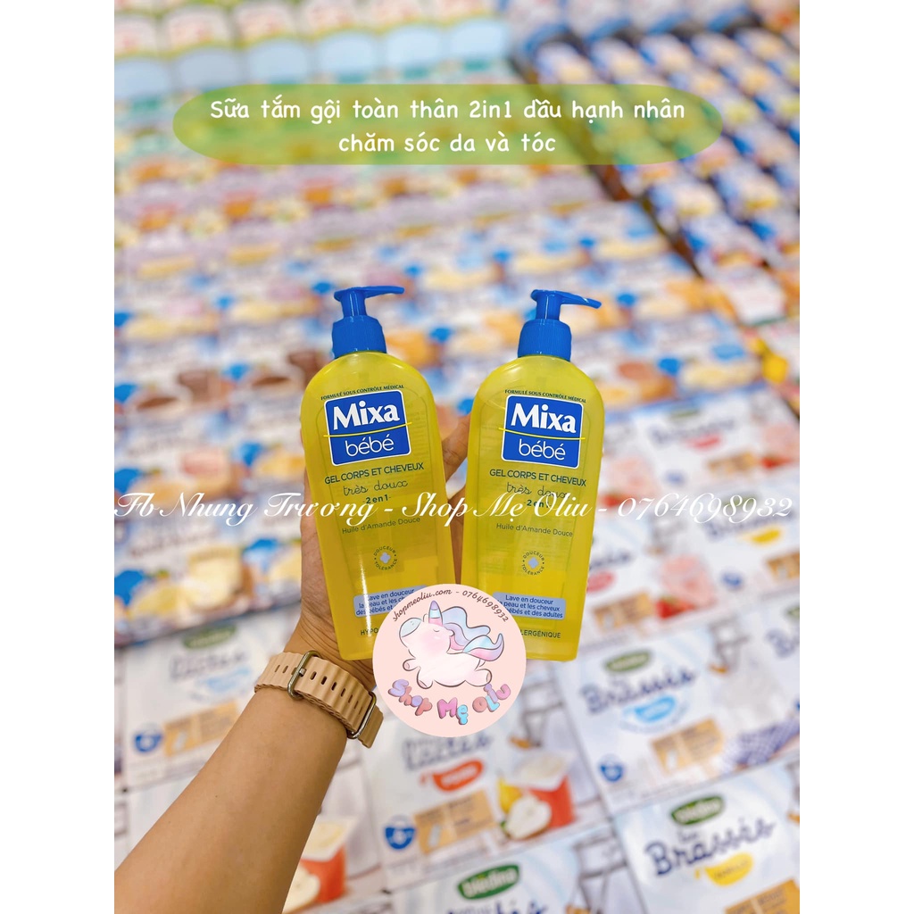 Sữa tắm gội toàn thân MIXA 2in1 dưỡng da, tóc mềm mượt, thích hợp cho bé từ sơ sinh 250ml