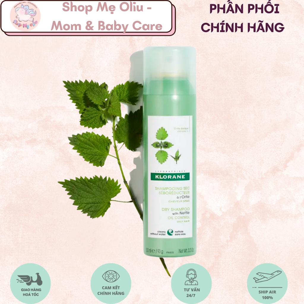 Dầu gội khô Klorane Dry Shampoo, Oil Control cho tóc dầu, nhờn 150ml