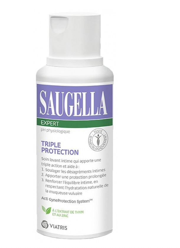 Dung dịch vệ sinh Saugella Triple Protection màu tím giảm ngứa rát,viêm cho mẹ bầu,sau sinh 250ml