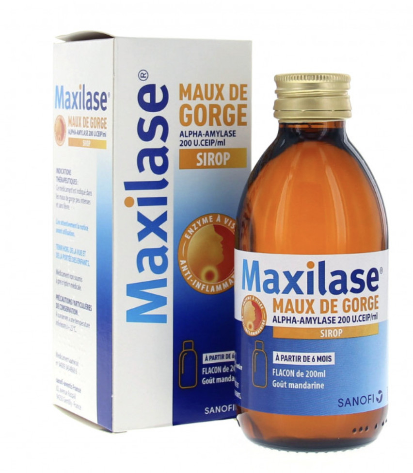 Siro Maxilase tinh chất viêm họng, sưng tấy, ho khan cho bé 6 tháng+ và người lớn 125ml