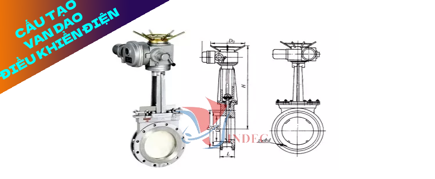 Cấu tạo van dao điều khiển điện