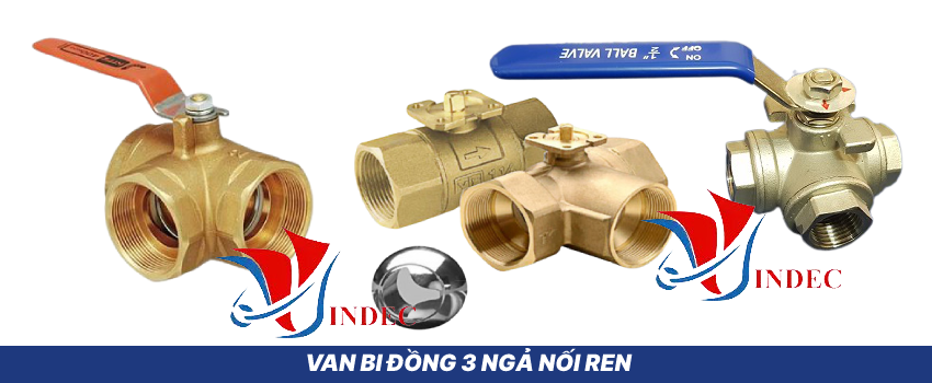 Van bi 3 ngã đồng lắp ren có tiên tiếng anh là 3-Way Full Port Brass Ball Valve T/L-Port Threaded. Đây là dòng van bi đồng cho phép điều hướng dẫn truyền môi chất theo dạng chữ T hoặc L tùy vào mục đích sử dụng.