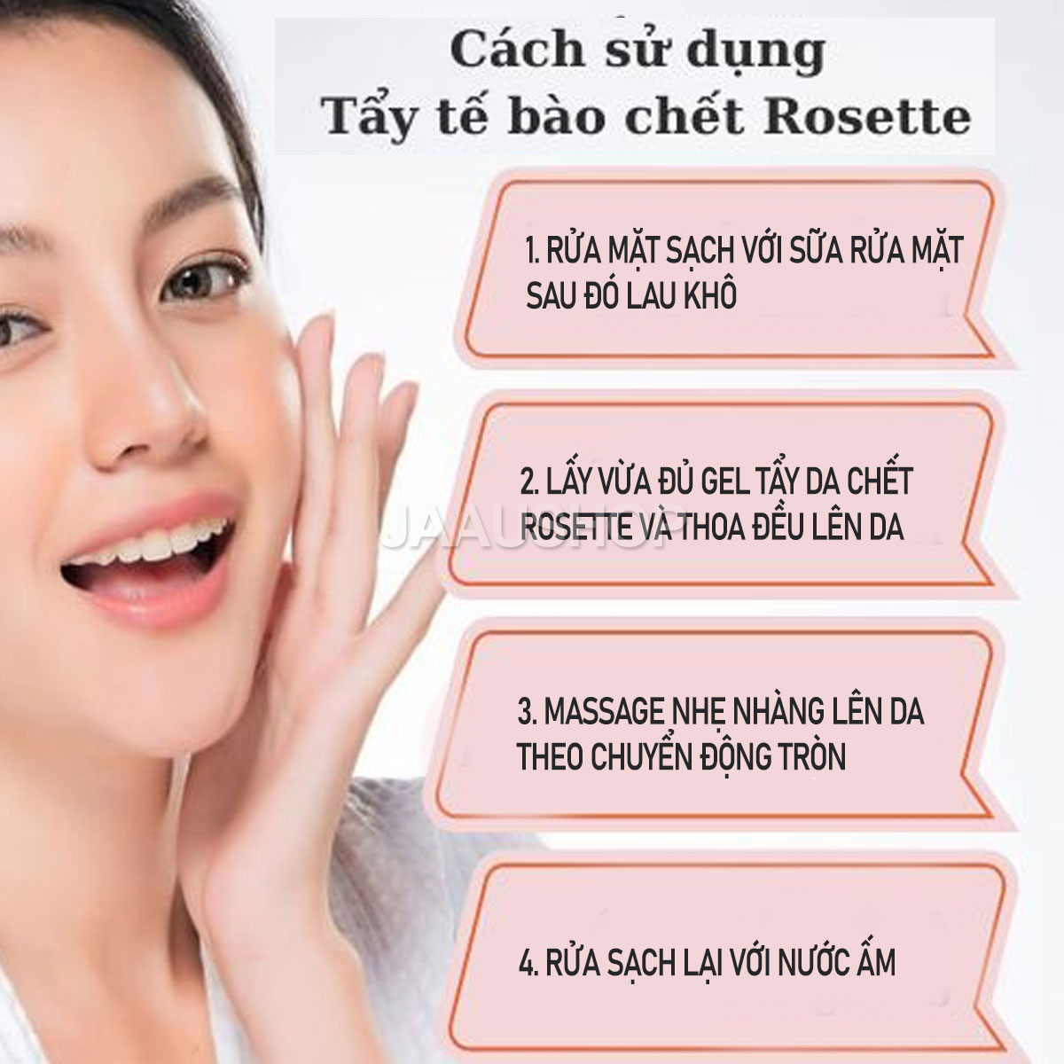 Hướng dẫn cách sử dụng tẩy da chết Rosette đúng cách