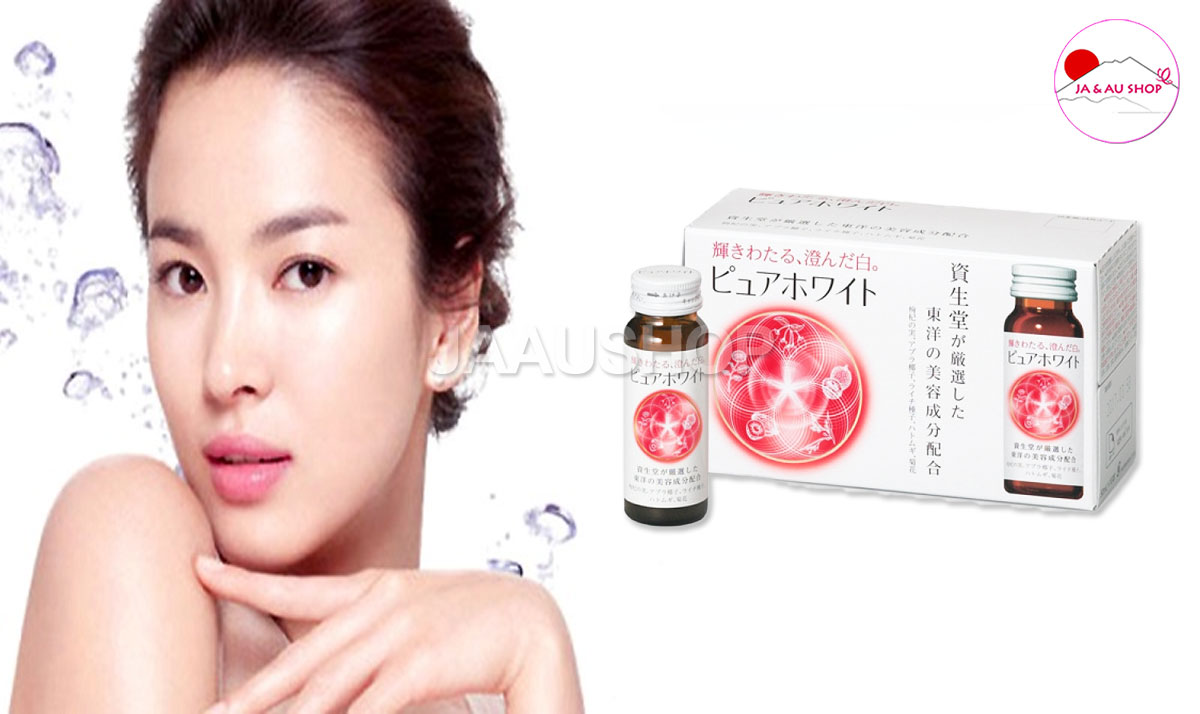 Review sản phẩm Nước uống Collagen Shiseido Pure White Nhật Bản