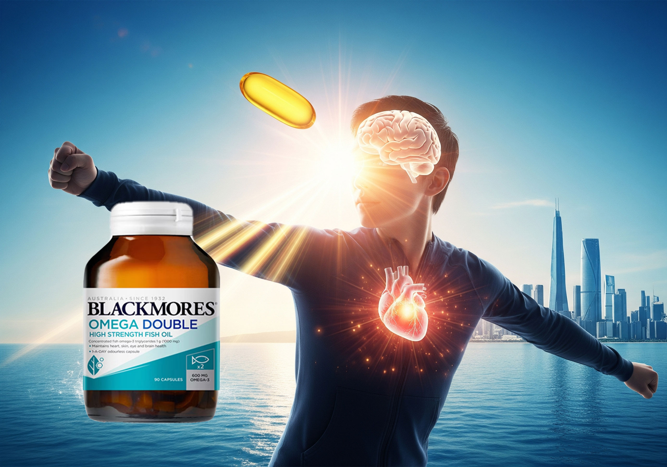 Đánh thức tiềm năng, kiến tạo sức sống cùng Blackmores Omega Double High Strength Fish Oil 90 viên
