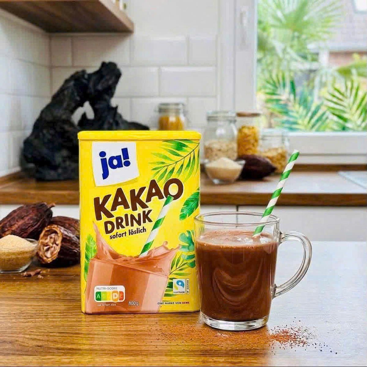 Hộp bột cacao Kakao Drink JA 800g nhập khẩu chính hãng Đức