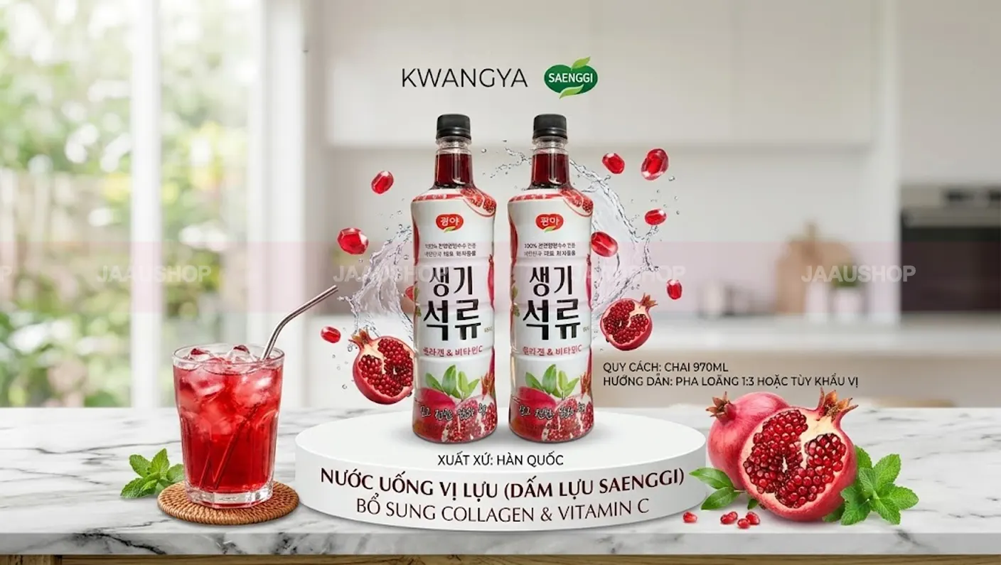 Dấm lựu SAENGGI Hàn Quốc chai 970ml và 500ml