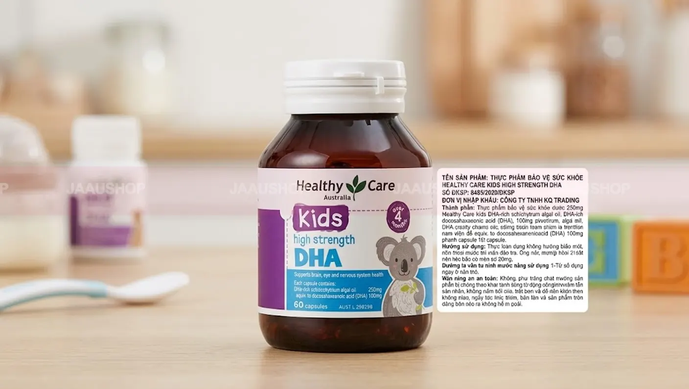 Phân biệt DHA Healthy Care thật và giả qua tem phụ nhập khẩu