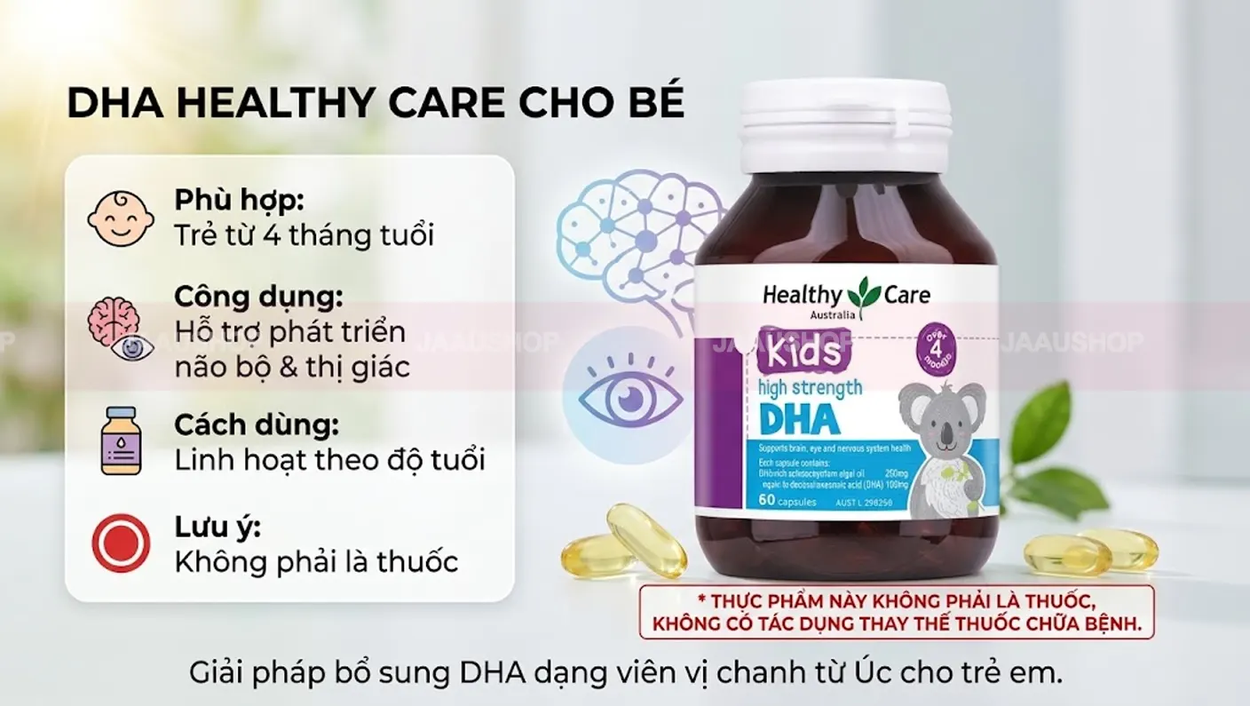 Thông tin nguồn gốc xuất xứ DHA Healthy Care Úc