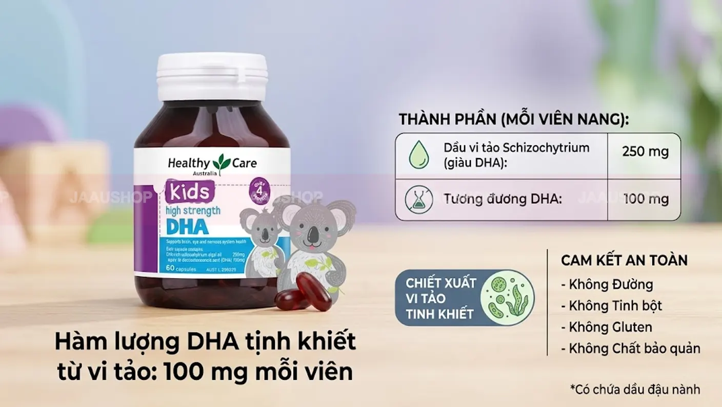 Thành phần DHA chiết xuất từ vi tảo Schizochytrium