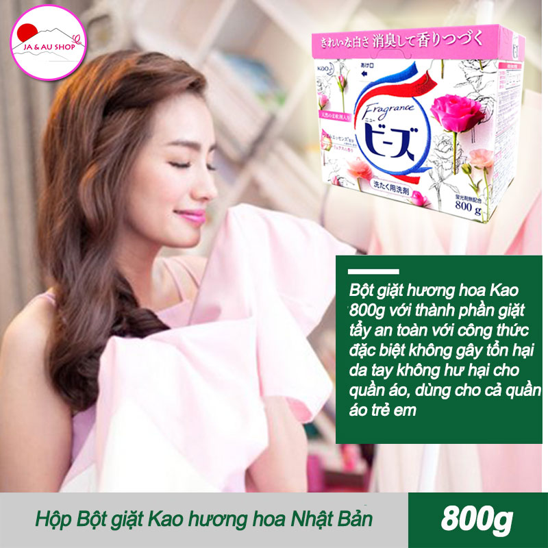 Bột giặt Kao New Beads hương hoa Nhật Bản - Hộp 800g 2