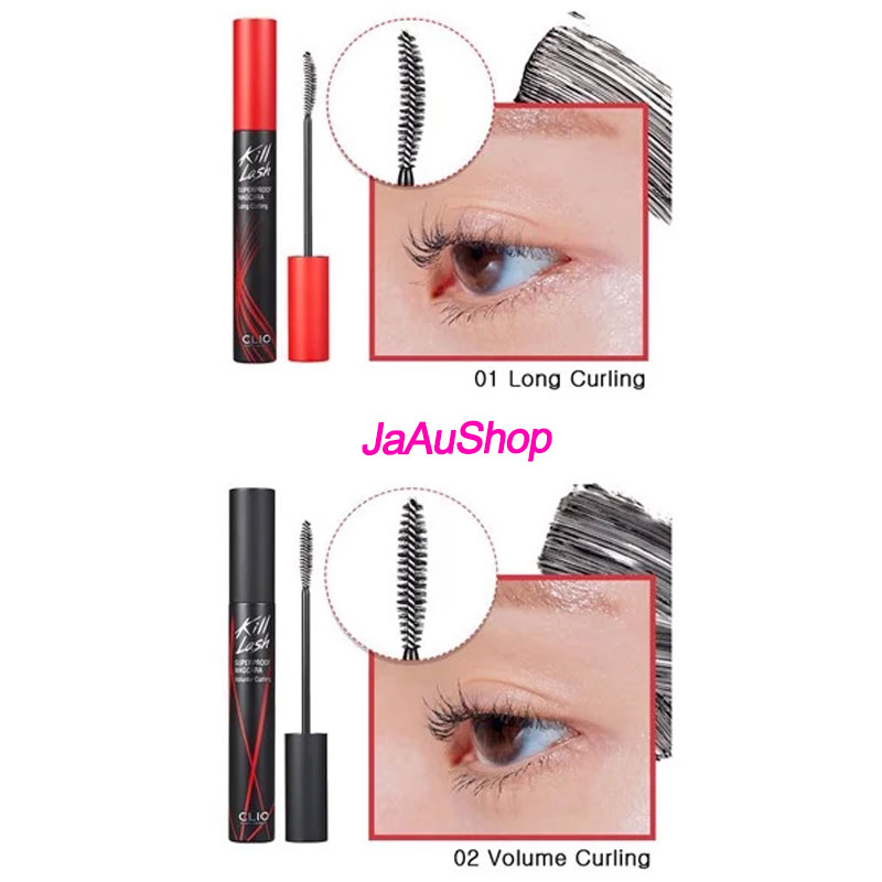 Chuốt Mi Clio Kill Lash Superproof 7g - 002 Volume Curling (Dày mi) 7