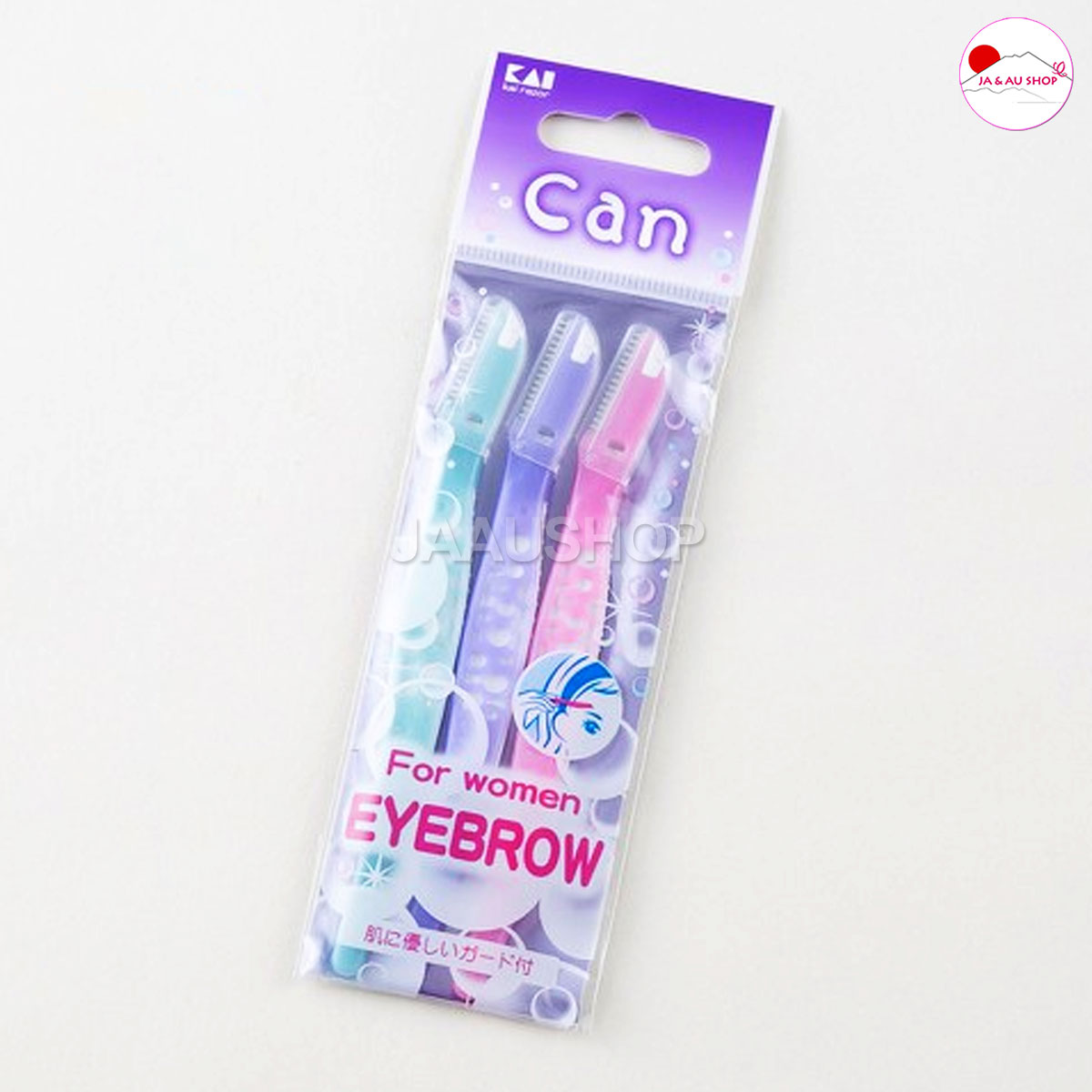 Bộ dao cạo lông mày KAI Set 3 chiếc - Dụng cụ chăm sóc sắc đẹp tại nhà không thể thiếu cho chị em