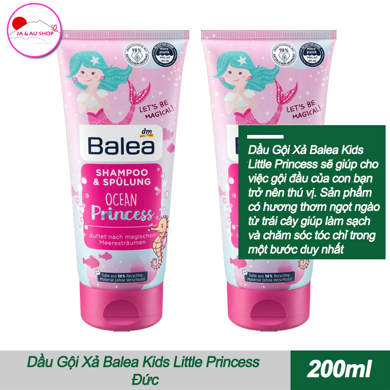 Dầu Gội Xả Balea Kids Little Princess Đức 200ml 2