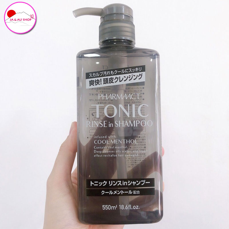 Dầu gội xả cho nam Tonic Pharmaact Rinse In Shampoo 550ml 4