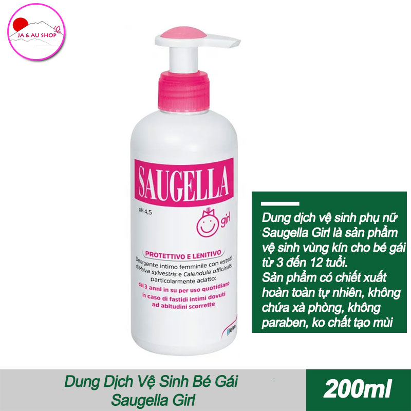 Jaaushop.vn Dung Dịch Vệ Sinh Bé Gái Saugella Girl 200ml 1