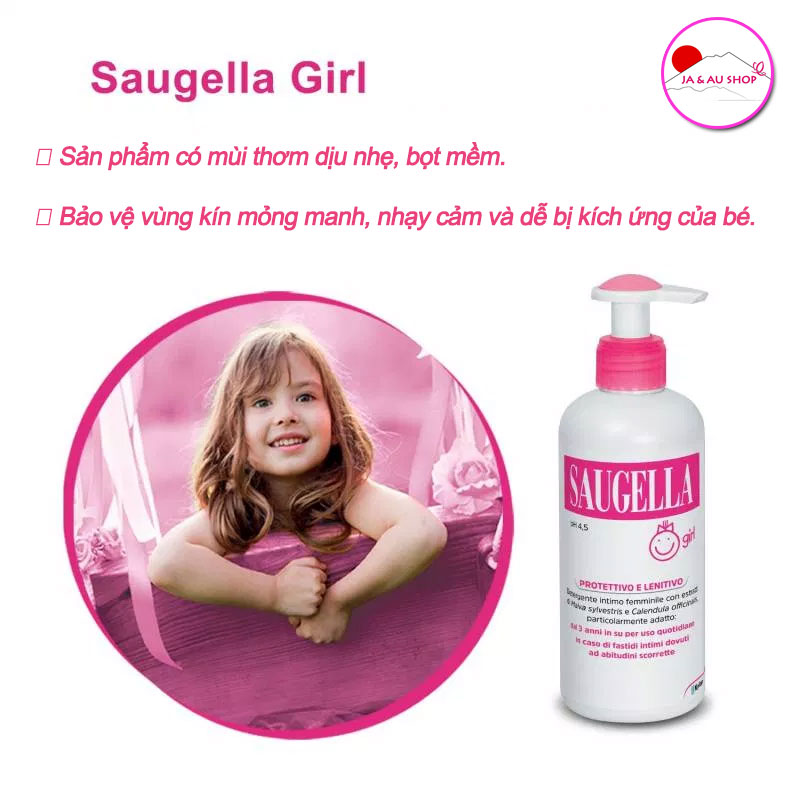 Jaaushop.vn Dung Dịch Vệ Sinh Bé Gái Saugella Girl 200ml 3