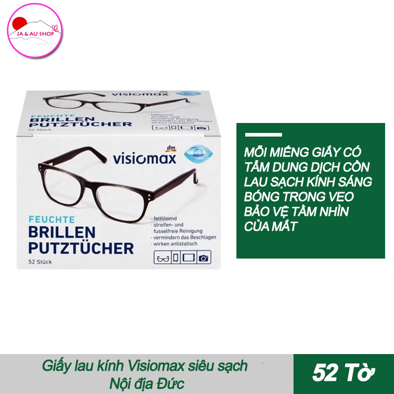 Giấy lau kính Visiomax 52 tờ siêu sạch chống bám bụi trở lại 2