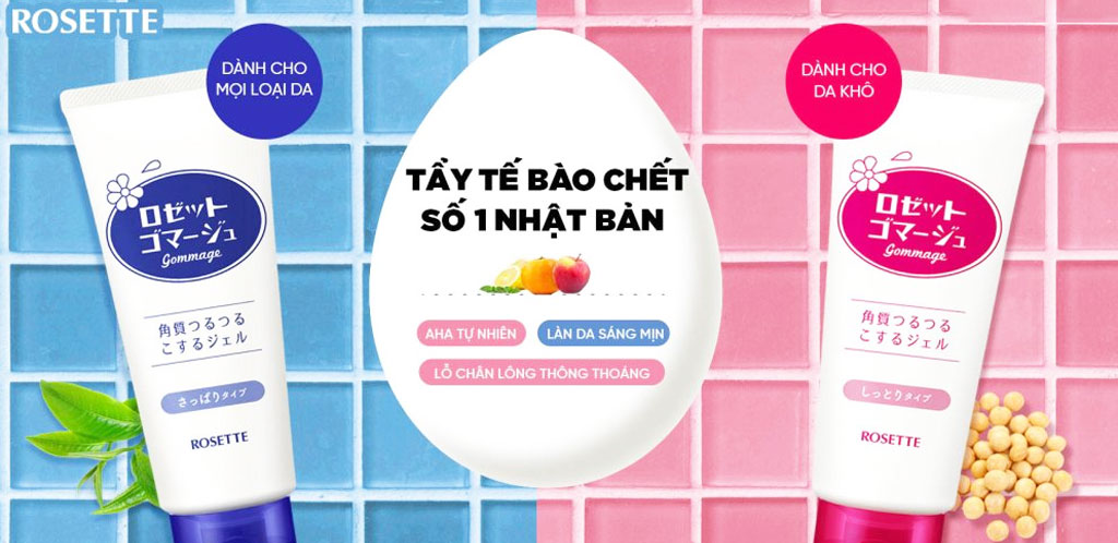Loại da phù hợp với tẩy da chết Rosette