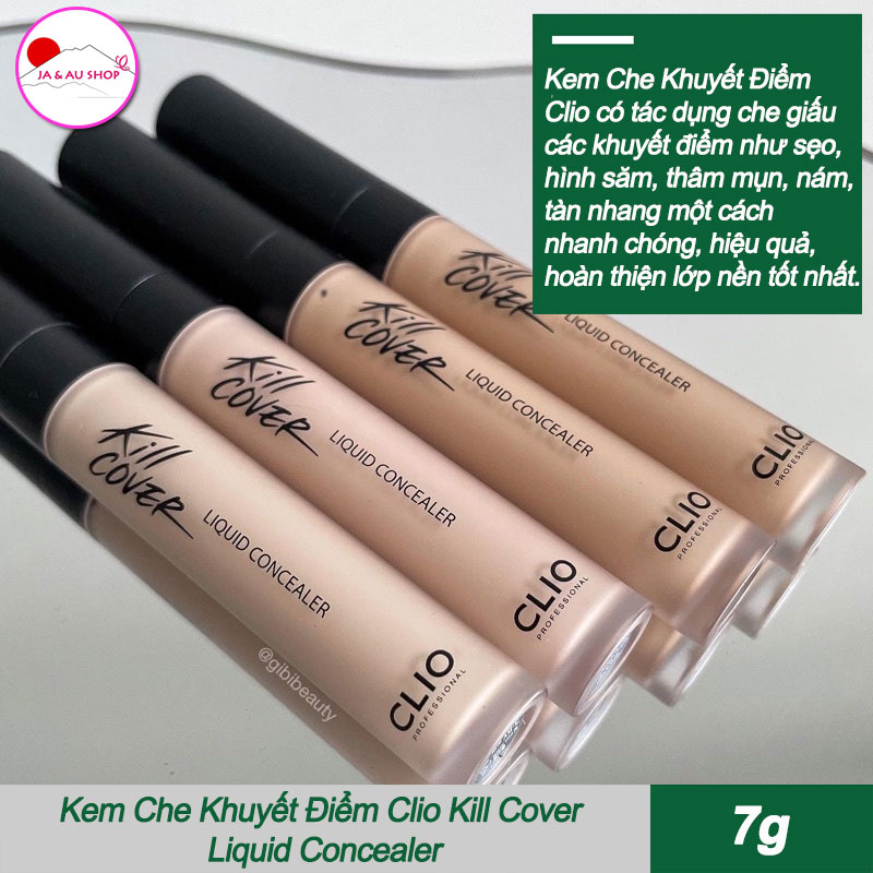 Kem Che Khuyết Điểm Clio Kill Cover Liquid Concealer 7g 2